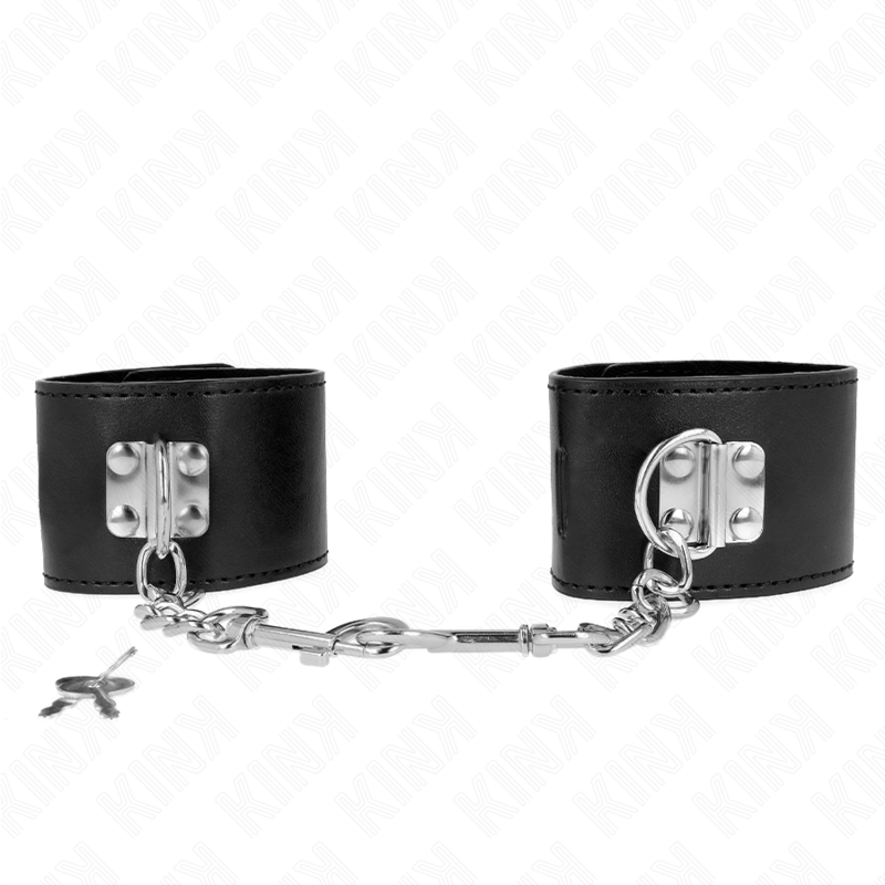 Menottes BDSM Fermeture Cadenas Ajustables 16-23 cm - Kink