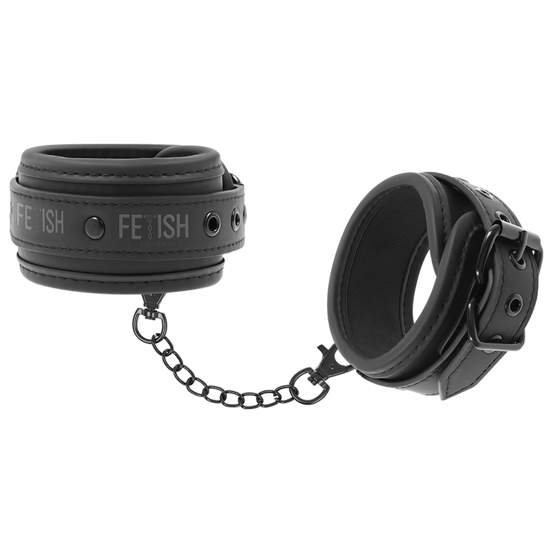 Menottes Chevilles BDSM Cuir Végan Doublure Néoprène Réglables - Fetish Submissive