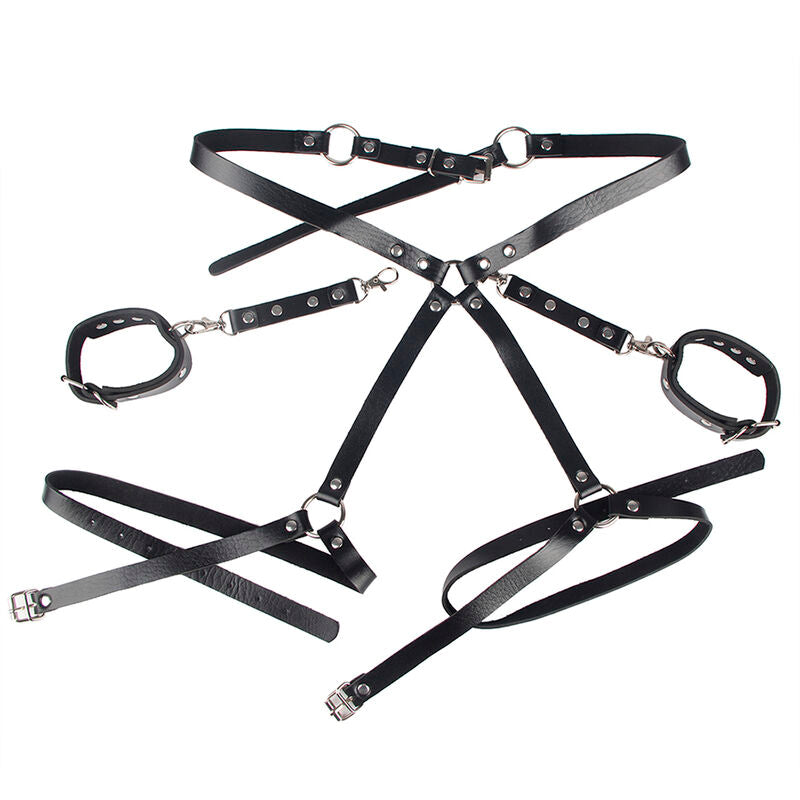 Menottes et Ceinture de Bondage Cuir Vegan Ajustables - Subblime