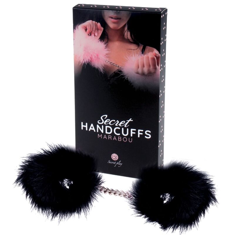 Menottes Plumes Noires Bondage Débutant Fermoirs Sans Clé - Secretplay