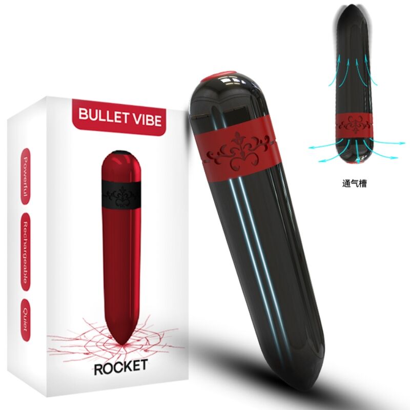 Mini Vibromasseur Bullet Rocket - 9 Modes et Etanche - Armony