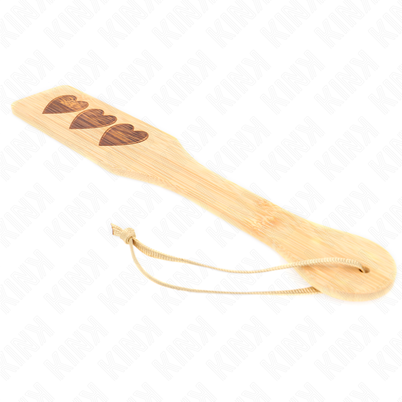 Paddle BDSM Bambou Design Cœur 32 x 5,5 cm - Kink