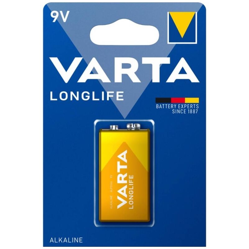 Pile Alcaline 9V LR61 Longue Durée Blister x1 - Varta