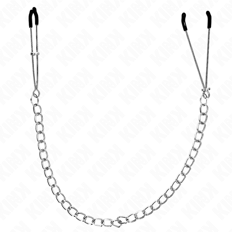 Pinces à Tétons Fines avec Chaîne Épaisse 30 cm BDSM - Kink