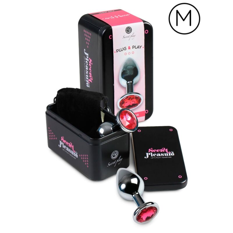 Plug Anal Bijou Aluminium Poli Pierre Décorative 3 Tailles - Secretplay
