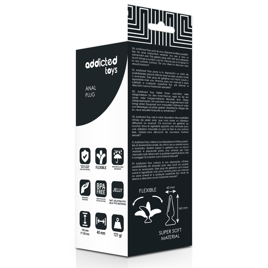 Plug Anal Flexible 14,5 cm TPR Sans Phtalates - Addicted Toys