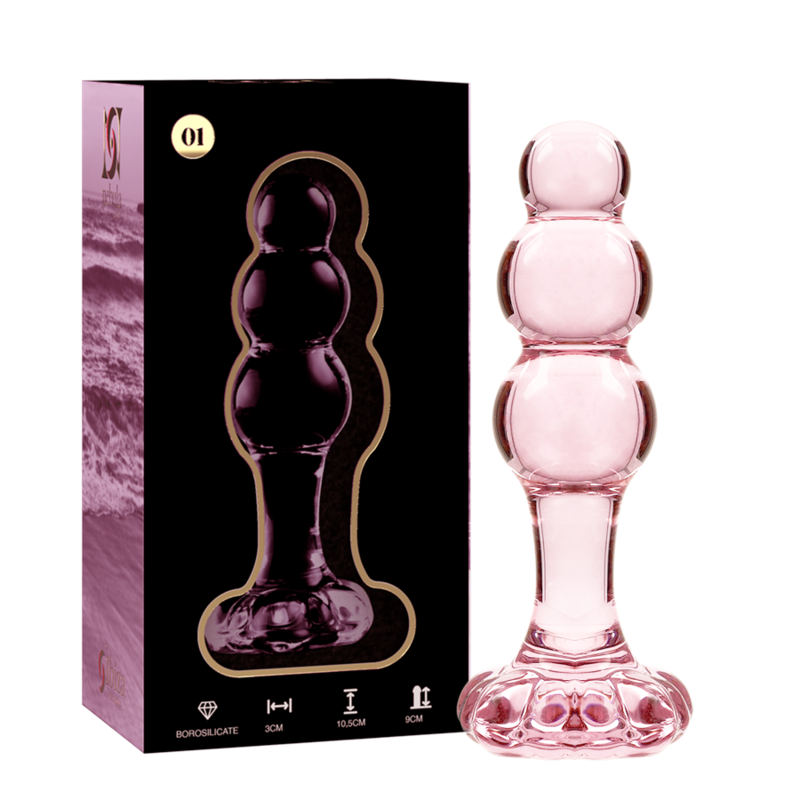 Plug Anal Verre Borosilicate Modèle 1 Base Large 10,5 cm - Nebula Series By Ibiza