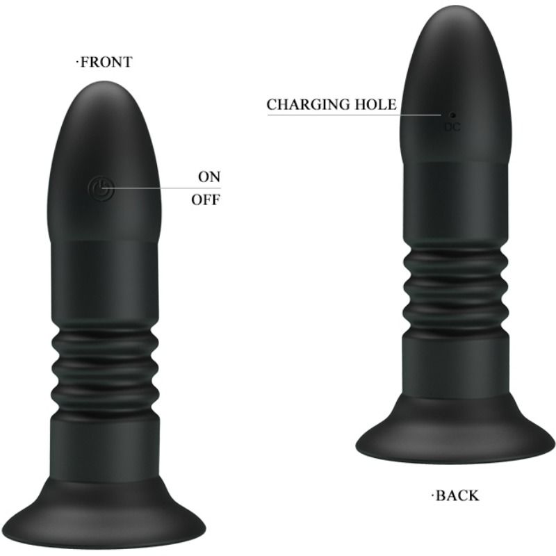 Plug Anal Vibrant Magic Jinger Va-et-Vient Ventouse Rechargeable - Pretty Love