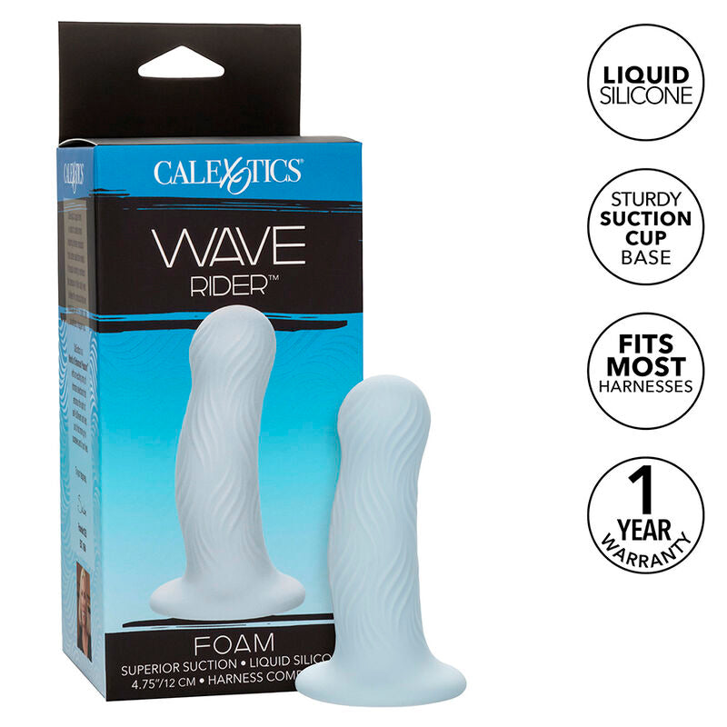 Plug Anal Wave Rider Texture Ondulée Base Ventouse Silicone - CalExotics