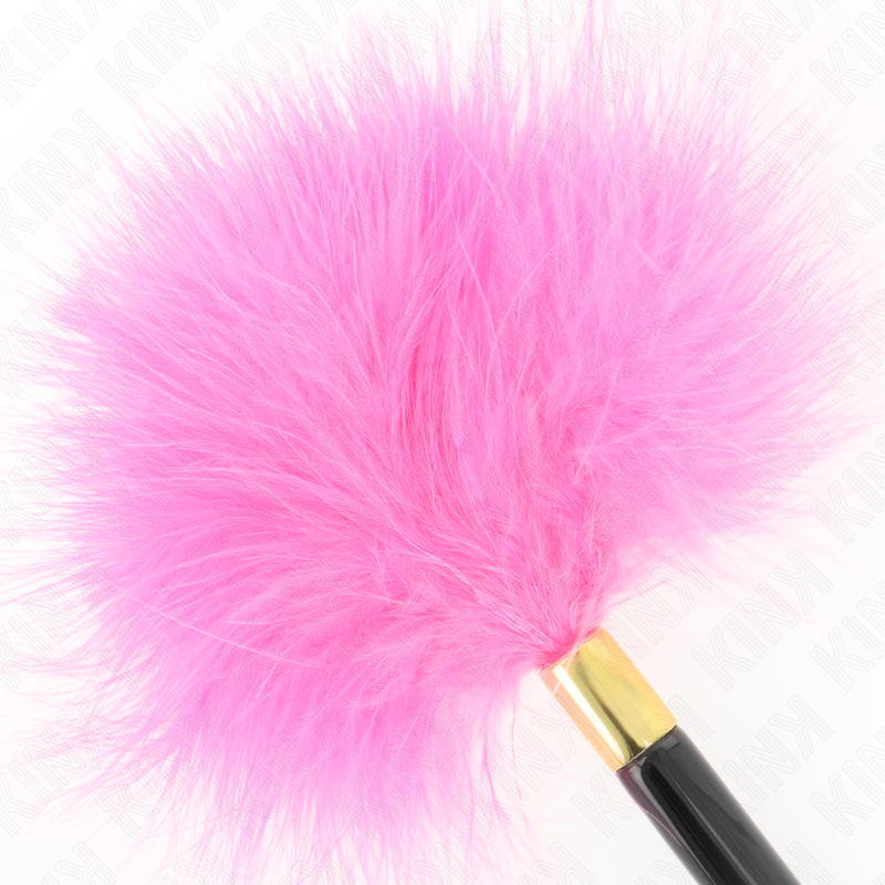 Plumeau Tickle Plumes Métal Doré Fuchsia 18 cm - Kink