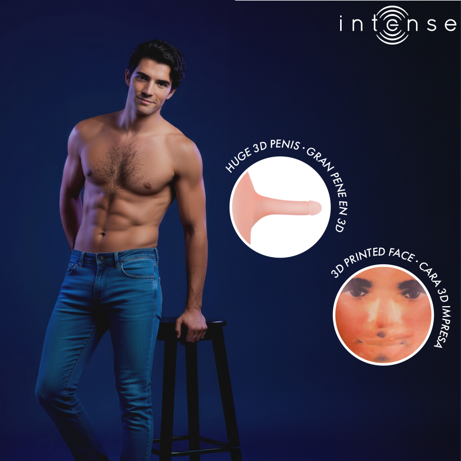 Poupée Gonflable Masculine Anthony Pénis 3D Réaliste 1,45 m - Intense