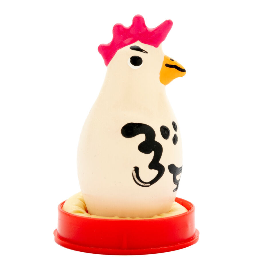 Préservatif Fantaisie Coq Cocky Peint à la Main Latex Naturel - Condomerie