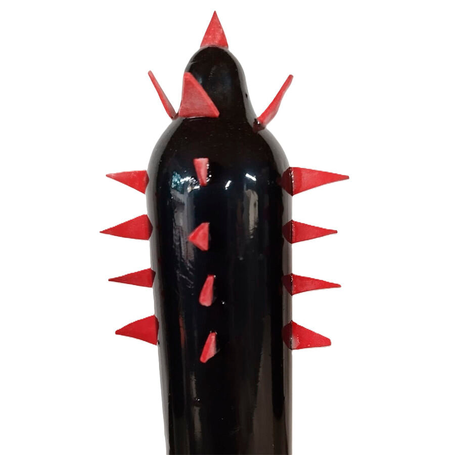 Préservatif Fantaisie Peint à la Main Cactus Noir XL - Condomerie
