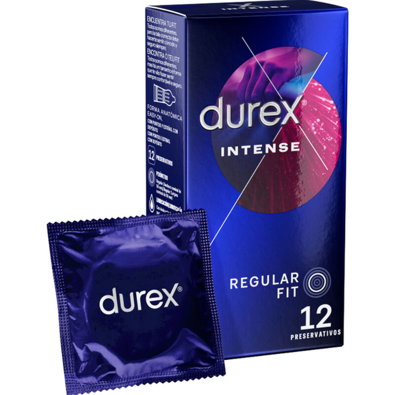 Préservatifs Durex Intense Gel Stimulant Nervurés 12 Unités - Durex