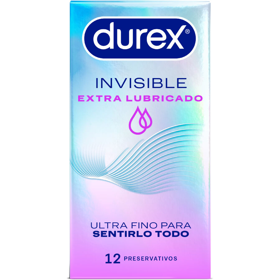 Préservatifs Invisibles Extra Lubrifiés Latex Boîte de 12 - Durex