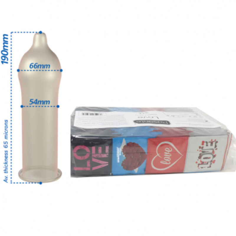 Préservatifs Love Bag Latex Naturel 54mm Pack 144 Unités - Pasante