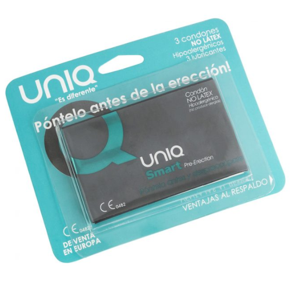 Préservatifs Smart Sans Latex Pré-Érection Pochette Carte 3 Unités - Uniq