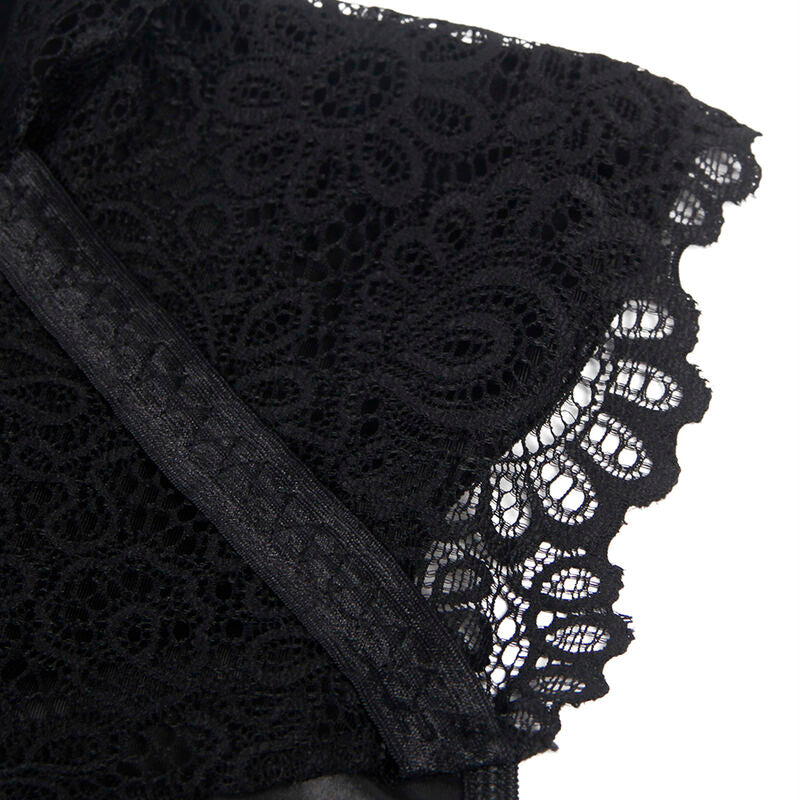 Robe Lingerie Sexy Dentelle et Cuir Taille S/M - Subblime