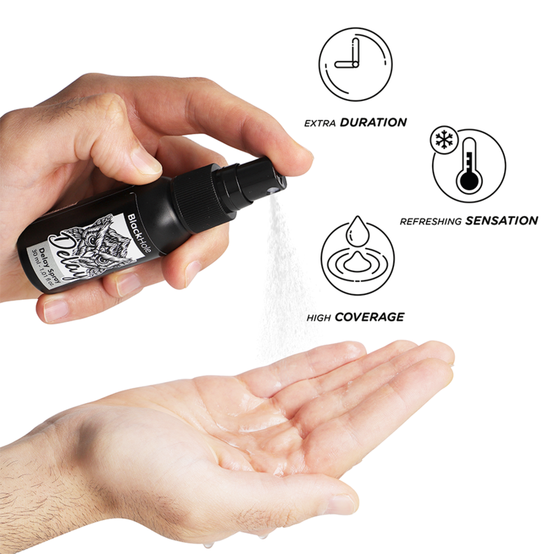 Spray Retardateur Study Forte 30 ml Base Eau Effet Frais - Black Hole