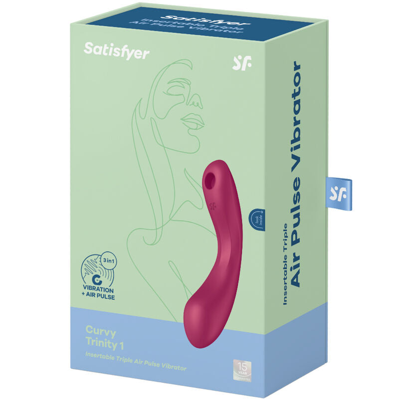 Stimulateur Clitoridien Curve Trinity 1 Air Pulse Vibration 3-en-1 - Satisfyer