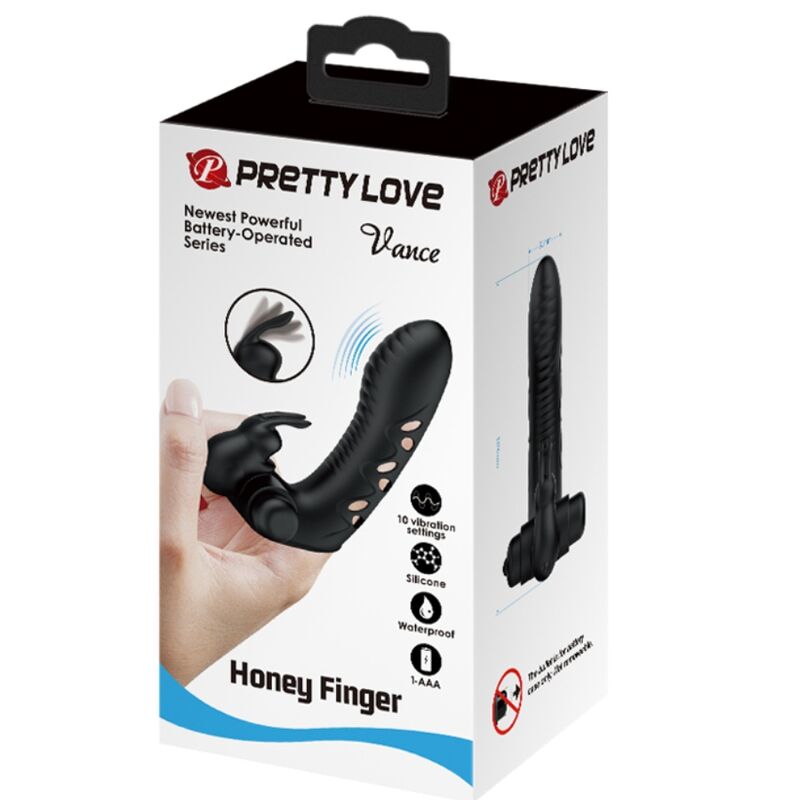 Stimulateur Clitoridien Doigt Vance Lapin 2 Moteurs 10 Vibrations - Pretty Love