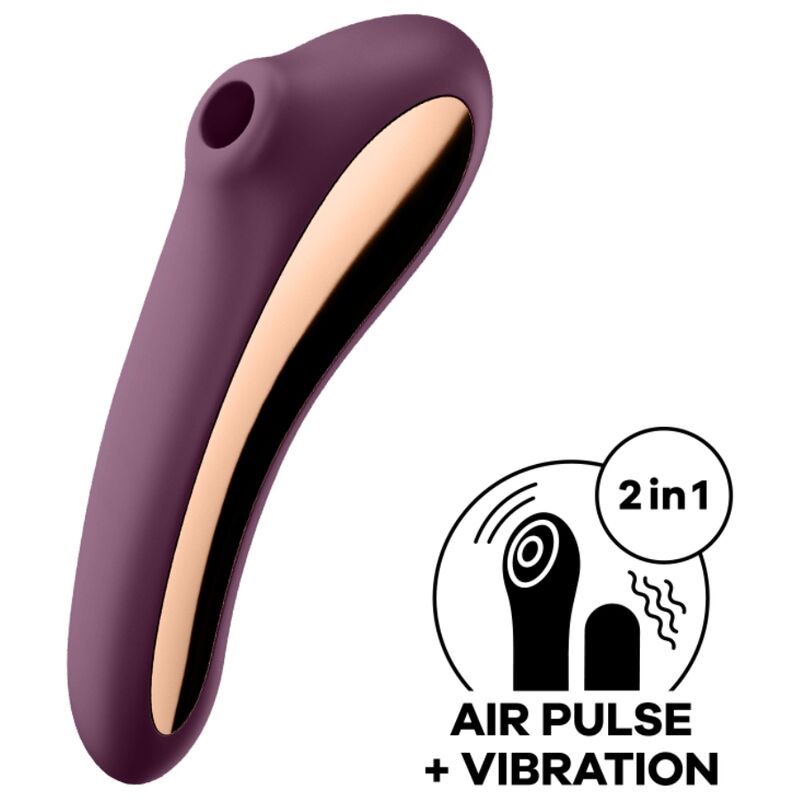 Stimulateur Clitoridien Dual Kiss Air Pulse Vibrations - Satisfyer