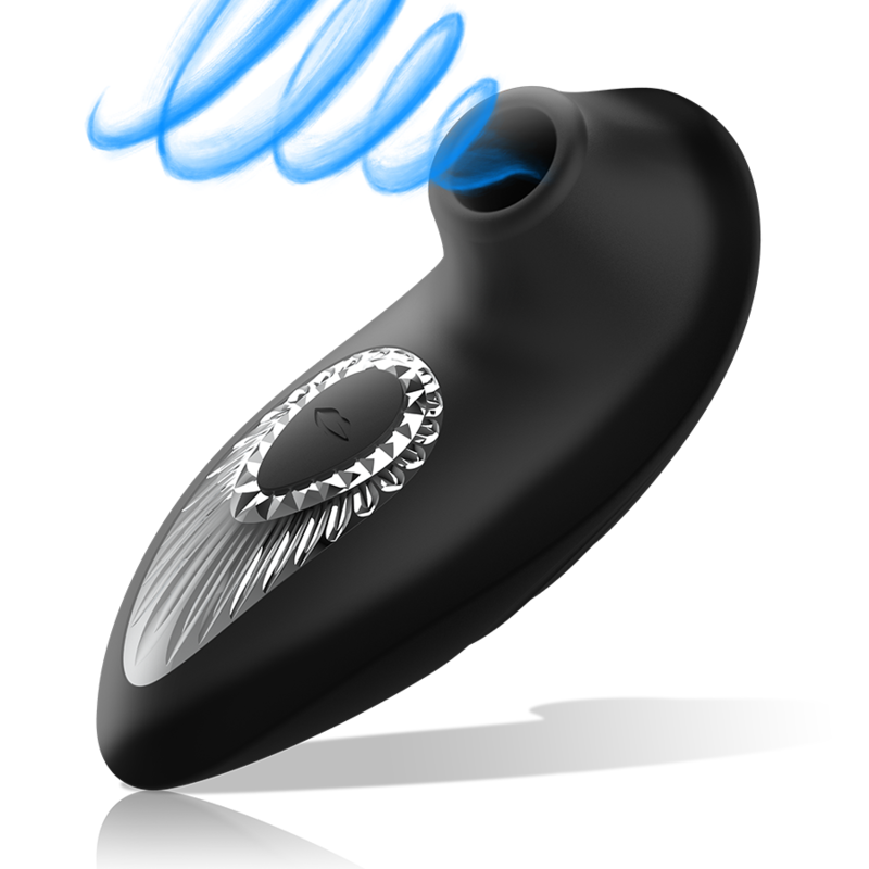 Stimulateur Clitoridien par Aspiration Drake Deluxe Rechargeable - Black&Silver
