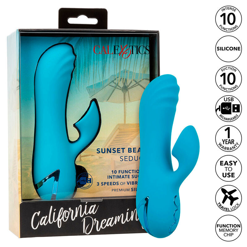 Stimulateur Clitoridien Sunset Beach Seducer Double Action 10 Fonctions - CalExotics