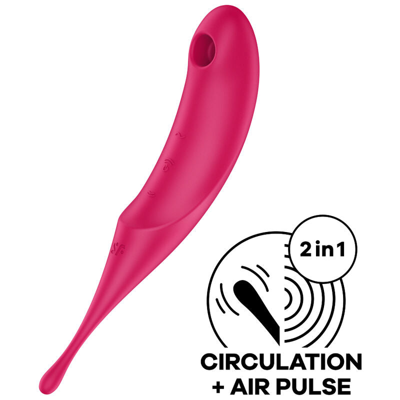 Stimulateur Clitoridien Twirling Pro Air Pulse Tête Rotative - Satisfyer