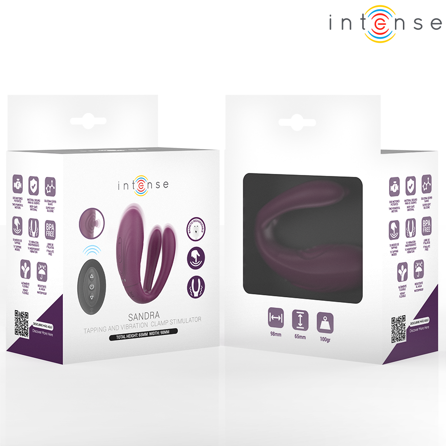 Stimulateur Tapotement Sandra 2 Moteurs Télécommande Sans Fil - Intense