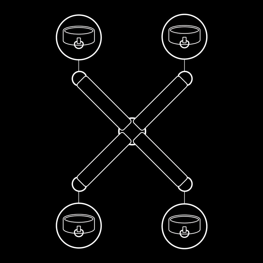 Union de Menottes Bondage Cuir Végan Néoprène Réglable - Fetish Submissive