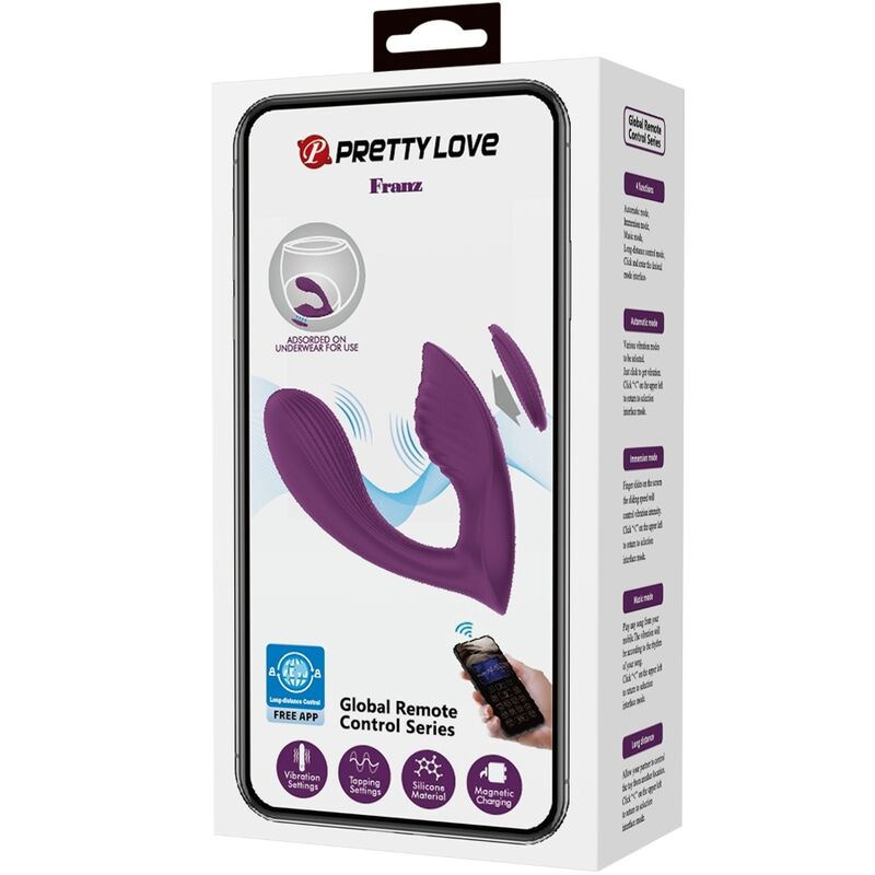 Vibromasseur Connecté Franz Application Gratuite 10 Modes Rechargeable - Pretty Love