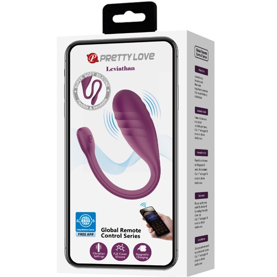 Vibromasseur Connecté Leviathan Tête Bulbeuse 12 Modes Rechargeable - Pretty Love