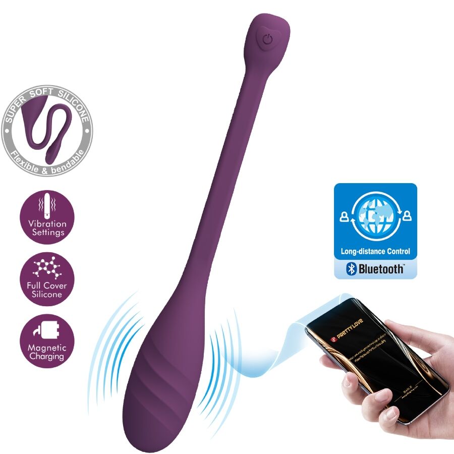 Vibromasseur Connecté Leviathan Tête Bulbeuse 12 Modes Rechargeable - Pretty Love