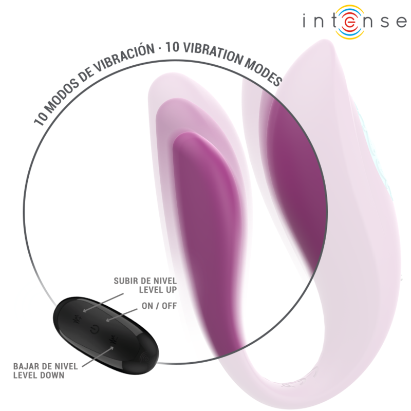 Vibromasseur Couple Annie Forme en U 10 Modes Télécommande - Intense