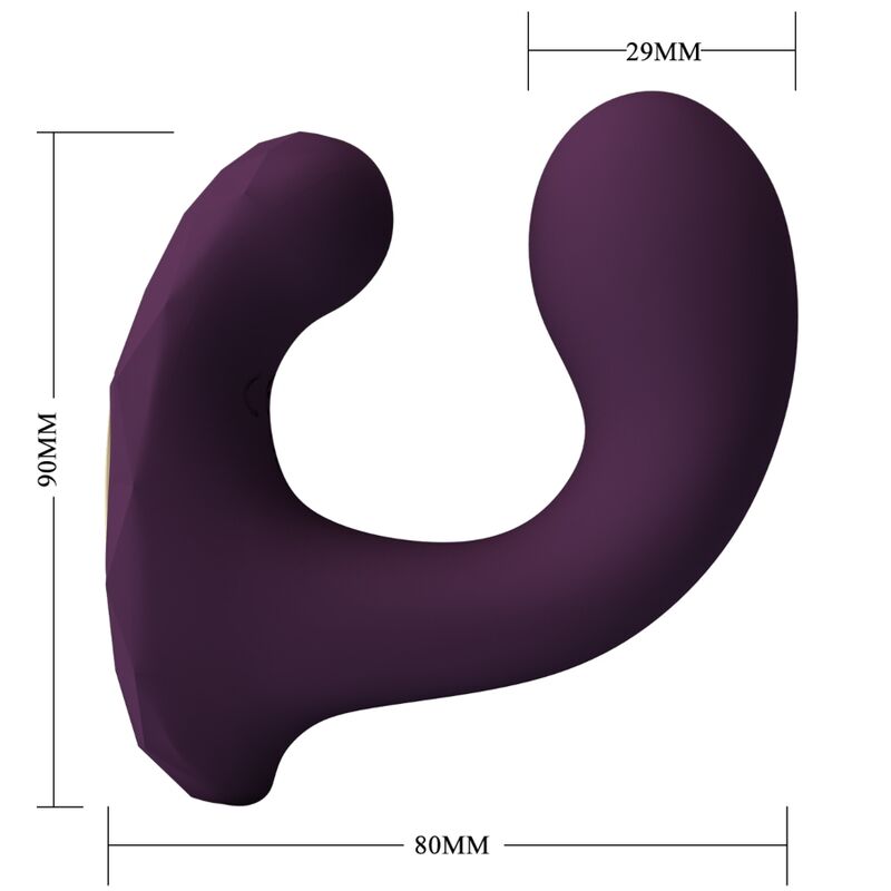 Vibromasseur Couple Connecté Billy Forme C 12 Modes Rechargeable - Pretty Love