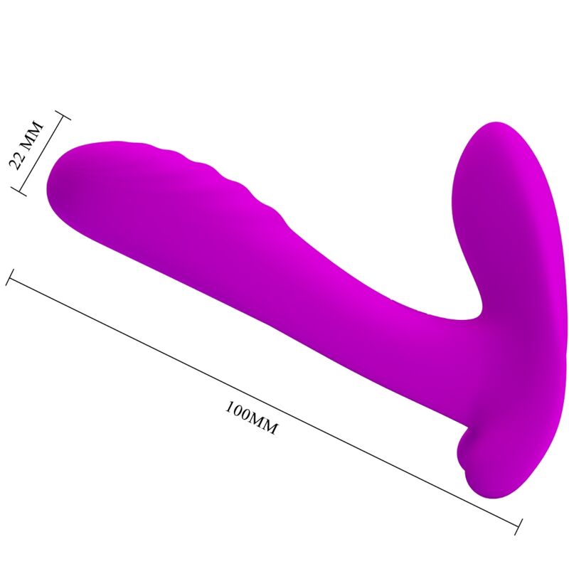 Vibromasseur Couple Télécommandé 12 Vibrations Silicone Violet - Pretty Love