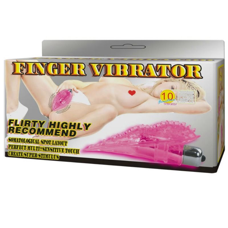 Vibromasseur Doigt Stimulant Texturé 10 Modes Flexible - Baile