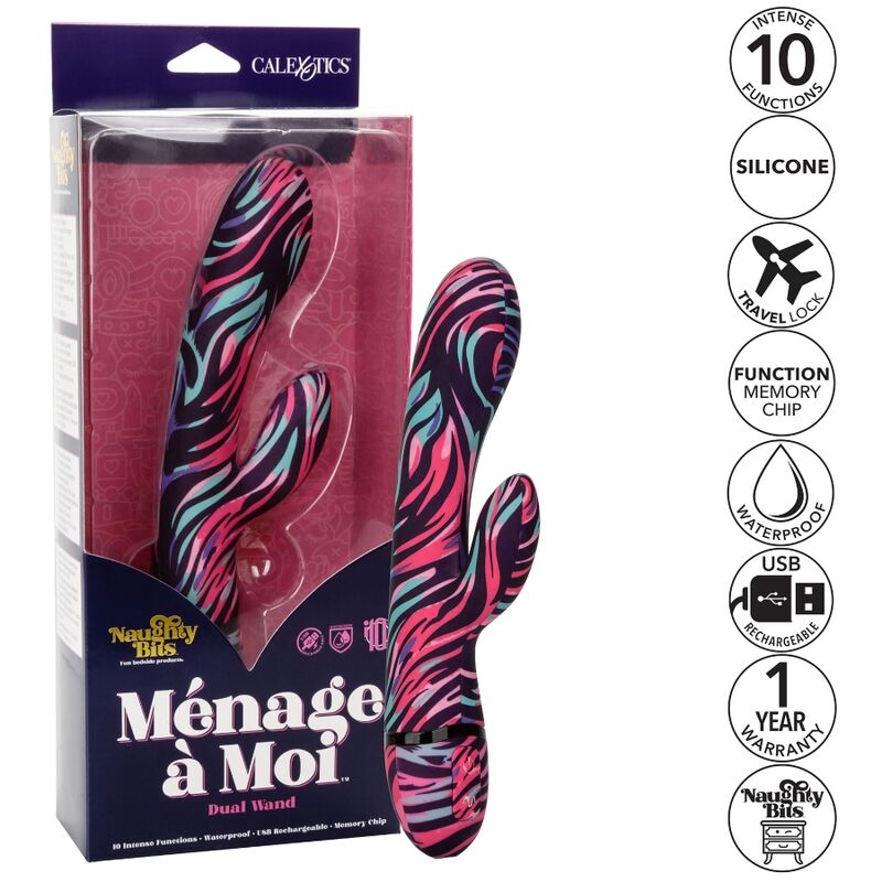 Vibromasseur Double Baguette Ménage à Moi 10 Modes Rechargeable - CalExotics