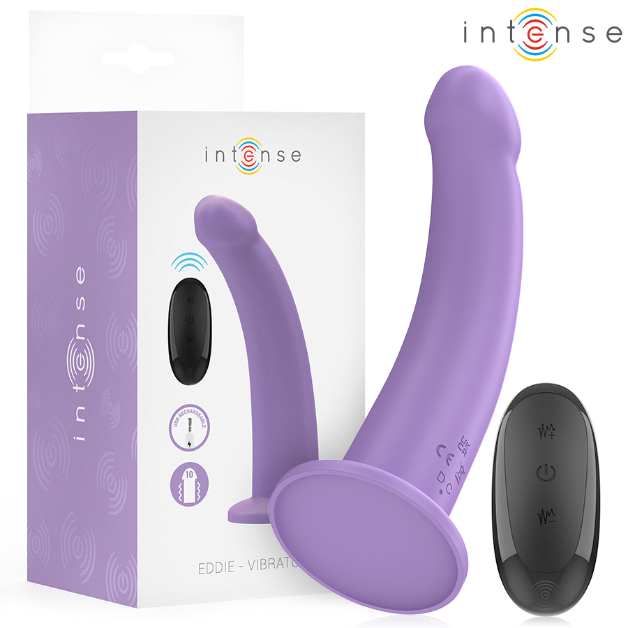 Vibromasseur Eddie 17,5 cm 10 Vibrations Télécommande Rechargeable - Intense