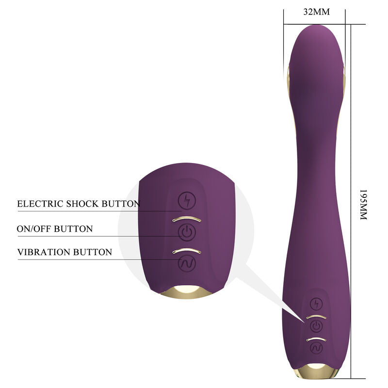 Vibromasseur Électrostimulation Hector App Control 12 Vibrations Rechargeable - Pretty Love