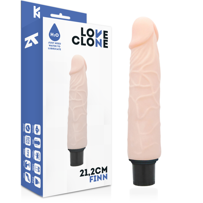 Vibromasseur Réaliste Autolubrifiant Finn 21,2 cm Submersible - Loveclone