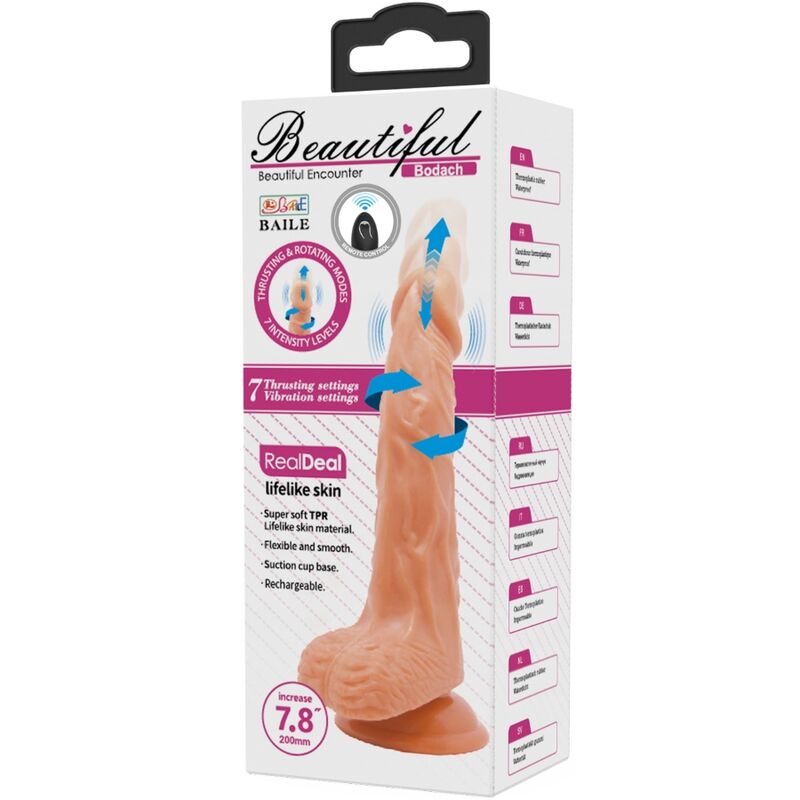 Vibromasseur Réaliste Bodach Rotatif Ventouse Télécommande 7 Modes - Baile