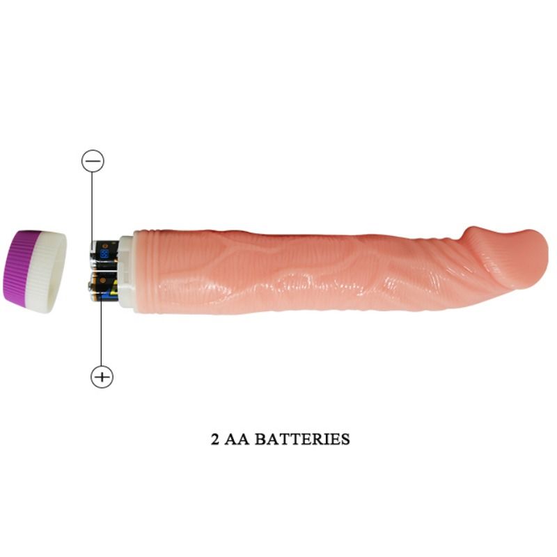 Vibromasseur Réaliste Naturel 22 cm Veines Multivitesse - Baile