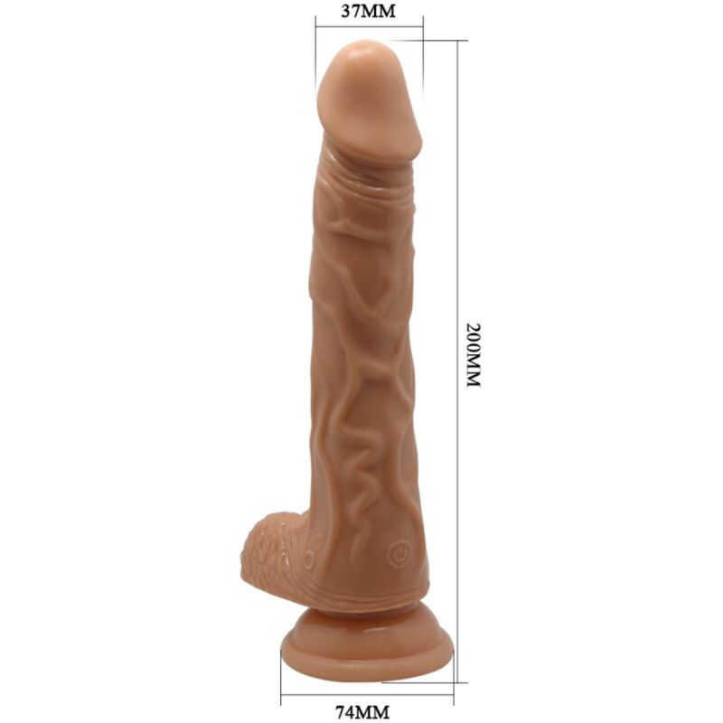 Vibromasseur Réaliste Rotatif Bodach Ventouse 20 cm Rechargeable - Baile