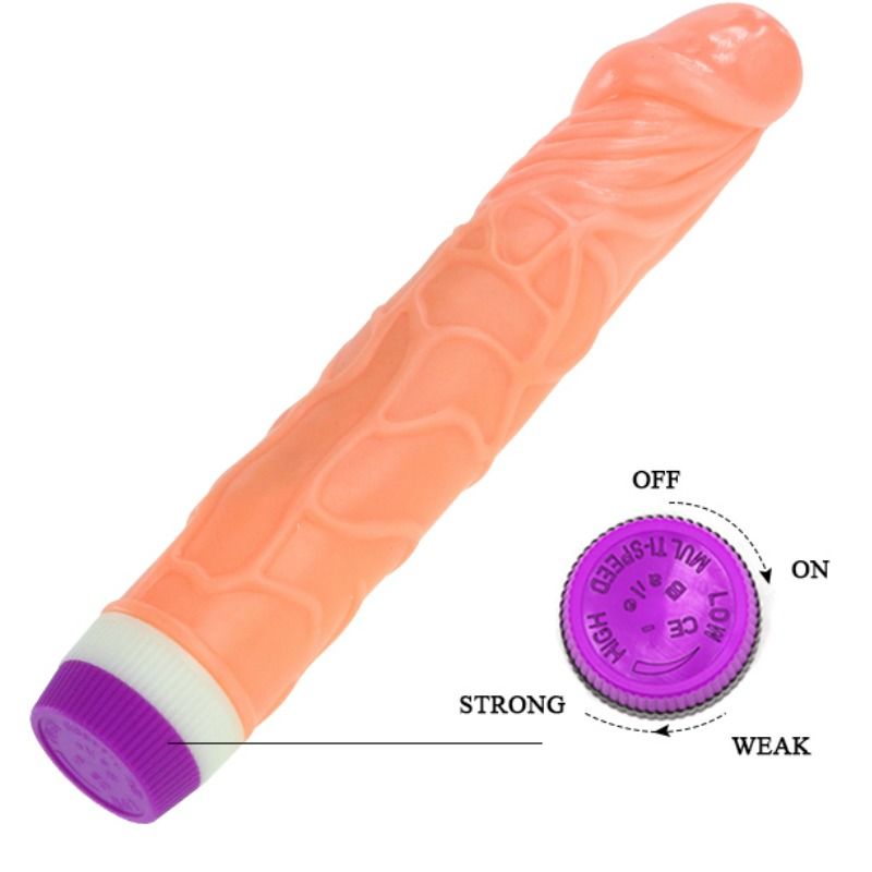 Vibromasseur Réaliste Vagues de Plaisir 22,5 cm Vibrations Réglables - Baile