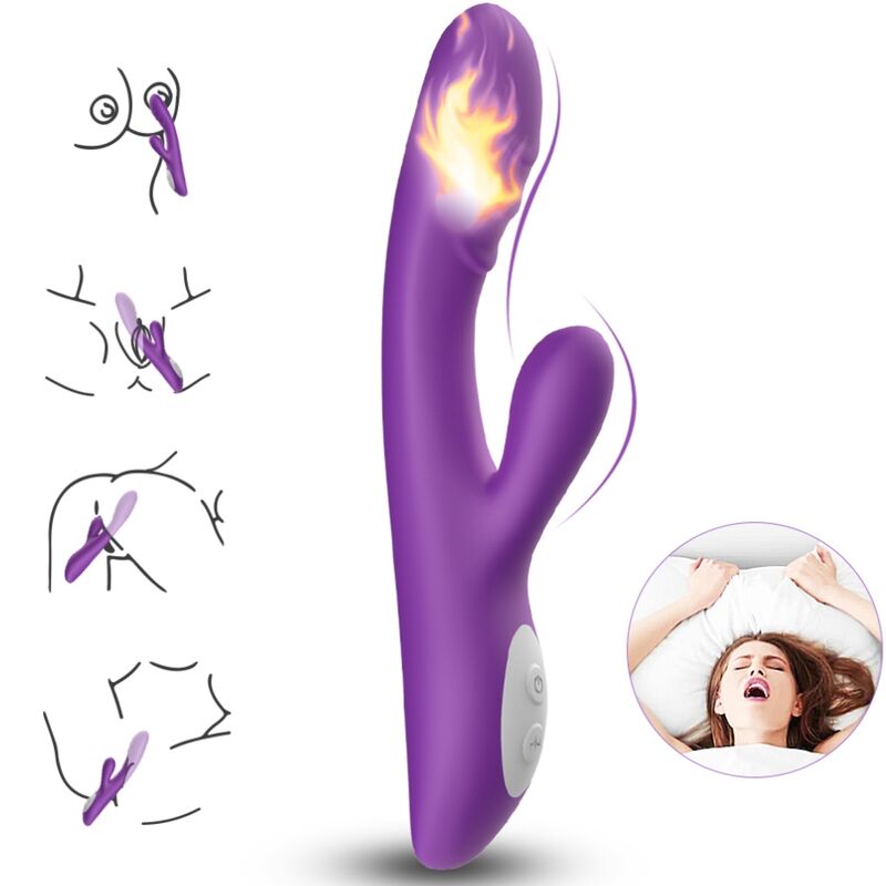 Vibromasseur Rabbit Chauffant Spark - Double Stimulation 2x9 Modes - Armony