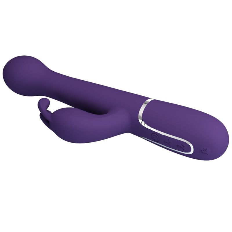 Vibromasseur Rabbit Dejon 3-en-1 Perles Rotatives Poussée Rechargeable - Pretty Love