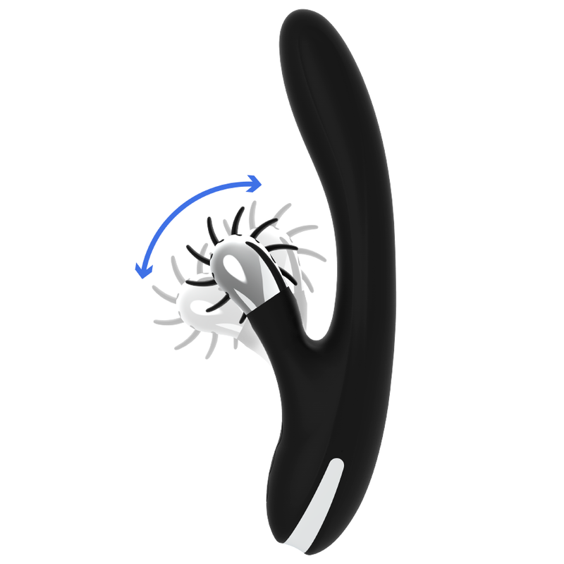 Vibromasseur Rabbit Grimm Wave Function Mouvement Vague Point G - Black&Silver