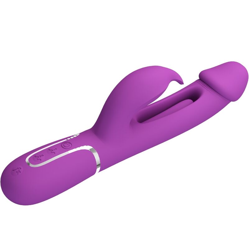 Vibromasseur Rabbit Kampas 3-en-1 Languette Oscillante Rechargeable - Pretty Love